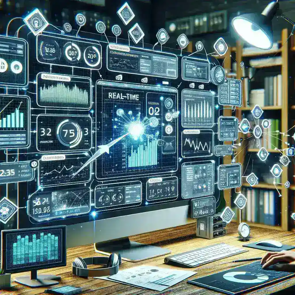 "Imagem ilustrativa de ferramentas para monitoramento em tempo real de microsserviços, destacando gráficos, métricas e interfaces de usuário, ideal para profissionais de DevOps em um guia completo."